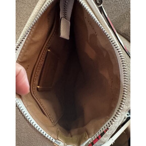 Coach Kitt Messenger Crossbody Bag in Strawberry Print Chalk Pebble Leather NWOT - Picture 11 of 13